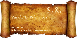 Veréb Károly névjegykártya