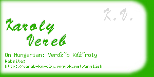 karoly vereb business card